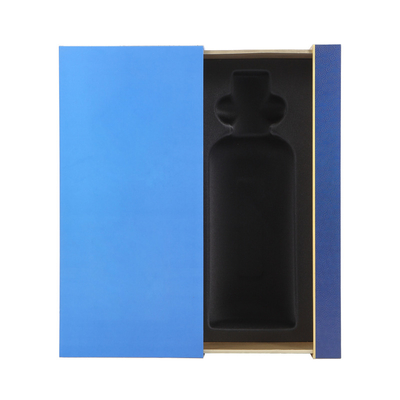 Recyclable Luxury Custom Single Bottle Boxes Wine Folding Cardboard Packaging Magnetic Closure Cardboard Wine Box For Packaging